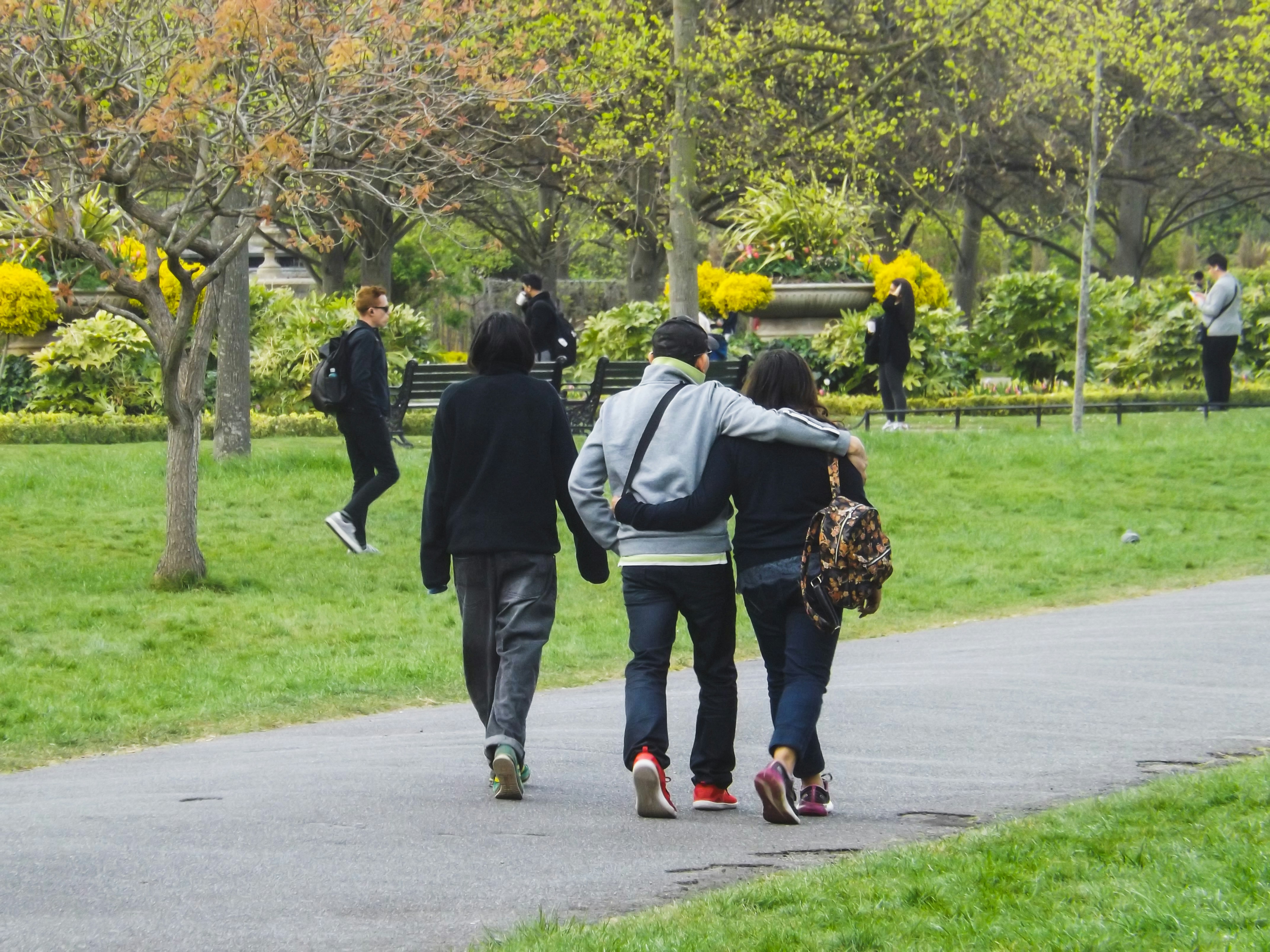 people walking on denver neighborhood